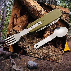 Multifunctional Stainless Steel Outdoor Utility Spork Plus